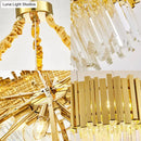 Modern gold layered metal chandelier dining room hanging light