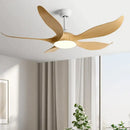 Modern gold leaf ceiling fan with led light and remote bedroom