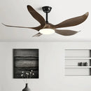 Modern gold leaf ceiling fan with led light and remote bedroom