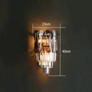 Modern gold leaf crystal wall lamp bedroom sconce lighting