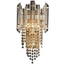 Modern gold leaf crystal wall lamp bedroom sconce lighting