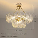 Modern gold leaf decorbites crystal glass chandelier dining room light