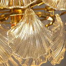 Modern gold leaf decorbites crystal glass chandelier dining room light