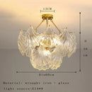 Modern gold leaf decorbites crystal glass chandelier dining room light