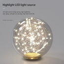Modern gold led ceiling chandeliers glass ball dining room light