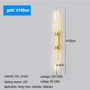 Modern gold led long liner wall sconce living room light