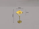 Modern gold led pendant lamp with textured glass for dining room