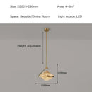 Modern gold led pendant lamp with textured glass for dining room