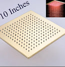 Modern gold led rainfall shower head bathroom top sprayer