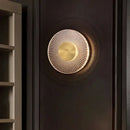 Modern gold led round wall lamp bedroom sconce lighting