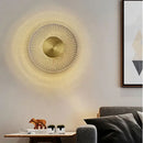 Modern gold led round wall lamp bedroom sconce lighting