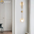 Modern gold led single head wall lamp for bedroom