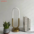 Modern gold led u shape table lamp for bedroom art decor