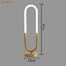 Modern gold led u shape table lamp for bedroom art decor