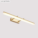 Modern gold led vanity lamp bathroom linear wall light
