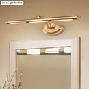 Modern gold led vanity light bathroom sconce with 29.5" fixture width