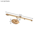 Modern gold led vanity light bathroom sconce with 29.5" fixture width