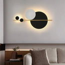 Modern gold led wall lamp black & white bedroom sconce