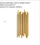 Modern gold led wall lamp for living room brass rod sconce