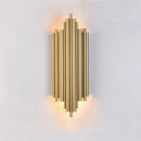 Modern gold led wall lamp for living room brass rod sconce
