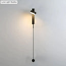 Modern gold led wall lamps for bedroom with rotating sconce light