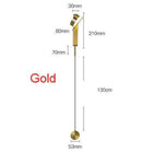 Modern gold led wall lamps for bedroom with rotating sconce light
