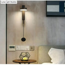 Modern gold led wall lamps for bedroom with rotating sconce light