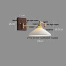 Modern gold led wall lights bedroom ribbed fabric reading lamp