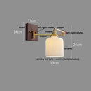 Modern gold led wall lights bedroom ribbed fabric reading lamp