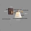 Modern gold led wall lights bedroom ribbed fabric reading lamp