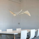 Modern gold led wave pendant chandelier for dining room