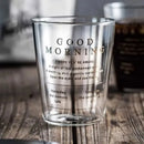Modern gold letter glass breakfast cup kitchen coffee tumbler