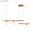 Modern gold linear chandelier lamp dining room led pendant light