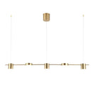 Modern gold linear dimmable led ceiling chandelier dining room light