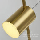 Modern gold linear dimmable led ceiling chandelier dining room light