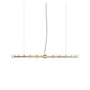 Modern gold linear glass chandelier dining room pendant light