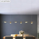DecorBites™ Modern LED Pendant Light for Dining Room - Linear Shaped, Metallic Finish, Island & Hanging