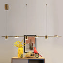 DecorBites™ Modern LED Pendant Light for Dining Room - Linear Shaped, Metallic Finish, Island & Hanging