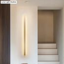 DecorBites™ Modern LED Wall Sconce Lamp - Simple Linear Stairway Light in Gold - White/Warm/Natural Light