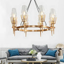 Modern gold lustre glass chandelier dining room pendant light