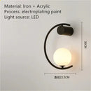 Modern gold luxury creative led bedside wall lamp bedroom sconce