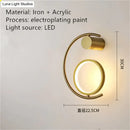 Modern gold luxury creative led bedside wall lamp bedroom sconce
