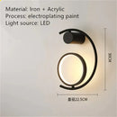 Modern gold luxury creative led bedside wall lamp bedroom sconce