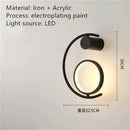 Modern gold luxury creative led bedside wall lamp bedroom sconce