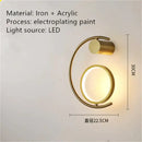 Modern gold luxury creative led bedside wall lamp bedroom sconce
