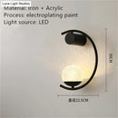 Modern gold luxury creative led bedside wall lamp bedroom sconce