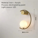 Modern gold luxury creative led bedside wall lamp bedroom sconce