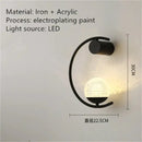 Modern gold luxury creative led bedside wall lamp bedroom sconce
