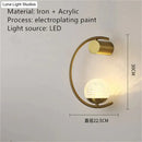 Modern gold luxury creative led bedside wall lamp bedroom sconce