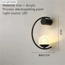 Modern gold luxury creative led bedside wall lamp bedroom sconce